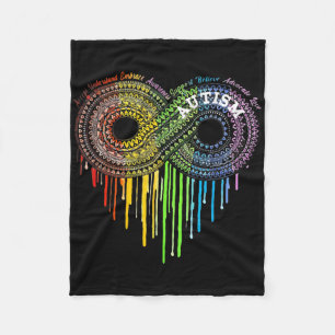 Autism Rainbow Infinity Symbol Aswareness Fleece Deken