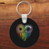 Autism Rainbow Infinity Symbol Aswareness Sleutelhanger (Voorkant)