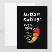 Autism Rating Extra Spicy T-Shirt Save The Date (Voorkant / Achterkant)