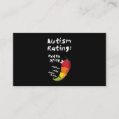 Autism Rating Extra Spicy T-Shirt Visitekaartje (Voorkant)