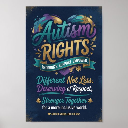 Autism Rechten Poster (Voorkant)