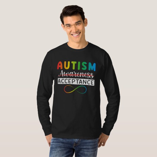 Autism Red Instead Acceptance Not Awareness Autism T-shirt (Voorkant volledig)