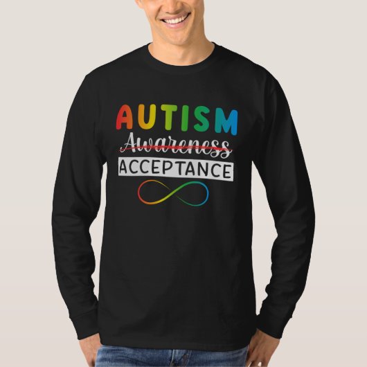 Autism Red Instead Acceptance Not Awareness Autism T-shirt (Voorkant)