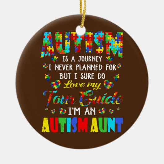 Autism Reis nooit geplande rondleiding tante Keramisch Ornament (Voorkant)