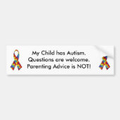 autism_ribbon, autism_ribbon, Mijn kind heeft Auti Bumpersticker (Voorkant)
