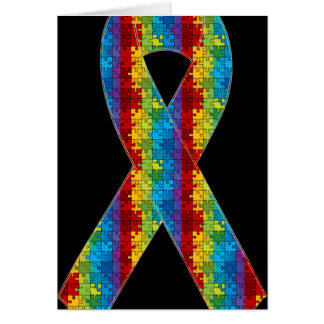 Autism Ribbon Awareness Wenskaart D5
