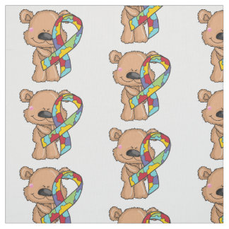 Autism Ribbon Beer Awareness Fabric Stof