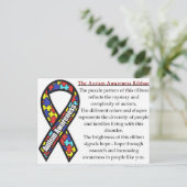 Autism Ribbon betekenis Briefkaart (Staand voorkant)