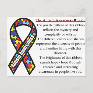 Autism Ribbon betekenis Briefkaart