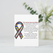 Autism Ribbon betekenis Briefkaart (Staand voorkant)