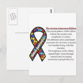 Autism Ribbon betekenis Briefkaart (Voorkant / Achterkant)