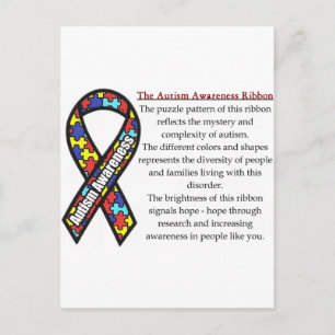 Autism Ribbon betekenis Briefkaart