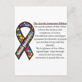 Autism Ribbon betekenis Briefkaart (Voorkant)
