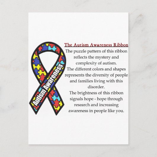 Autism Ribbon betekenis Briefkaart (Voorkant)