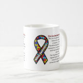 Autism Ribbon betekenis Koffiemok (Voorkant rechts)