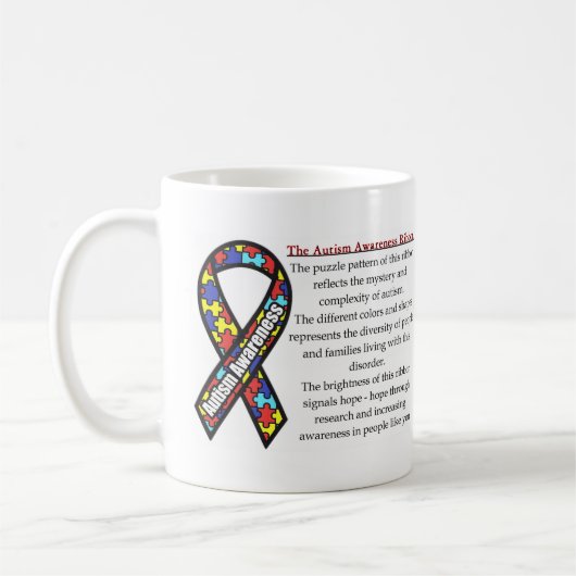 Autism Ribbon betekenis Koffiemok (Links)