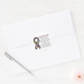 Autism Ribbon betekenis Ronde Sticker (Envelop)