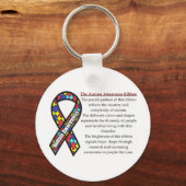 Autism Ribbon betekenis Sleutelhanger (Voorkant)