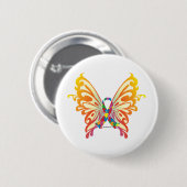 Autism Ribbon Butterfly Ronde Button 5,7 Cm (Voorkant /achterkant)