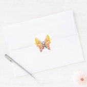Autism Ribbon Butterfly Ronde Sticker (Envelop)