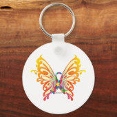 Autism Ribbon Butterfly Sleutelhanger (Voorkant)