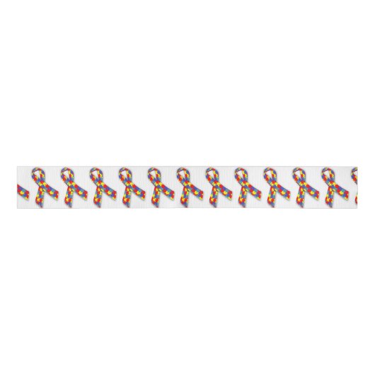 Autism Ribbon Grosgrain Lint (Voorkant)
