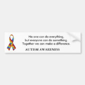 autism_ribbon, niemand kan alles doen, maar... bumpersticker (Voorkant)