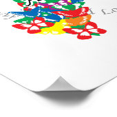 Autism Ribbon of Butterflies Poster (Hoek)