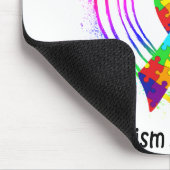 Autism Ribbon op hart Muismat (Hoek)