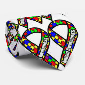 Autism Ribbon stropdas (Opgerold)