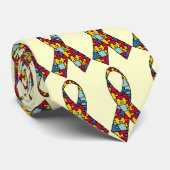 Autism Ribbon Stropdas (Opgerold)