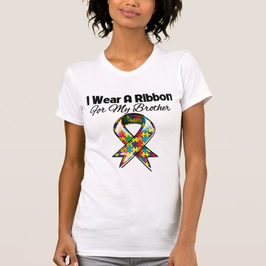 Autism Ribbon voor mijn broer T-shirt (Voorkant)