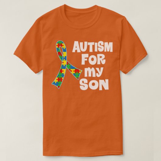 Autism Ribbon voor Zoon T-shirt (Design voorkant)