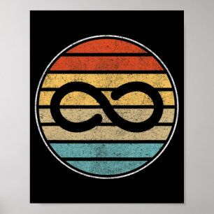 Autism Rights Retro  Infinity - Autism Awar Poster