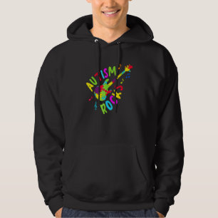 Autism Rocks Autism Awareness Guitar Puzzle PiElke Hoodie