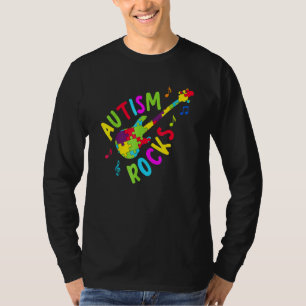 Autism Rocks Autism Awareness Guitar Puzzle PiElke T-shirt