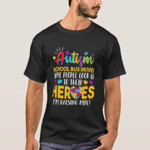 Autism School Bus Driver Mensen kijken hun Hero op T-shirt