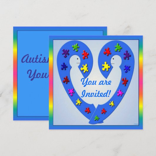 Autism Seminars-uitnodigingskaart Kaart (Voorkant / Achterkant)