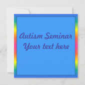 Autism Seminars-uitnodigingskaart Kaart (Achterkant)