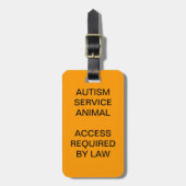 Autism Service Dog ID Badge Bagagelabel (Voorkant verticaal)