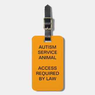 Autism Service Dog ID Badge Bagagelabel