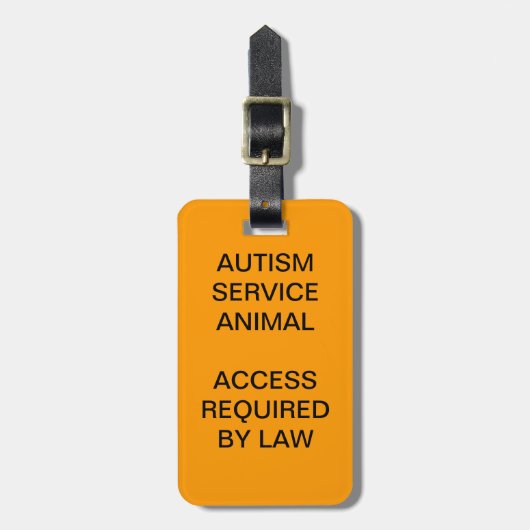 Autism Service Dog ID Badge Bagagelabel (Voorkant verticaal)