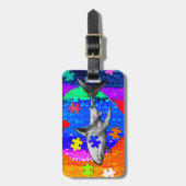 Autism Shark Bagagelabel (Voorkant verticaal)