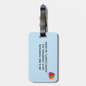 Autism Shark Bagagelabel (Achterkant verticaal)