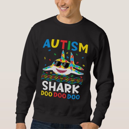 Autism Shark Puzzle Awareness Day Cute For Boys Gi Trui (Voorkant)