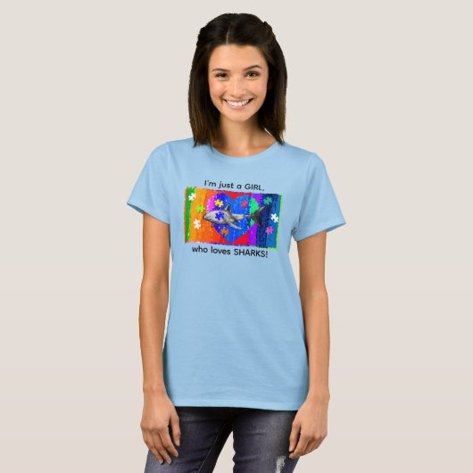 Autism Shark T-shirt (Voorkant volledig)
