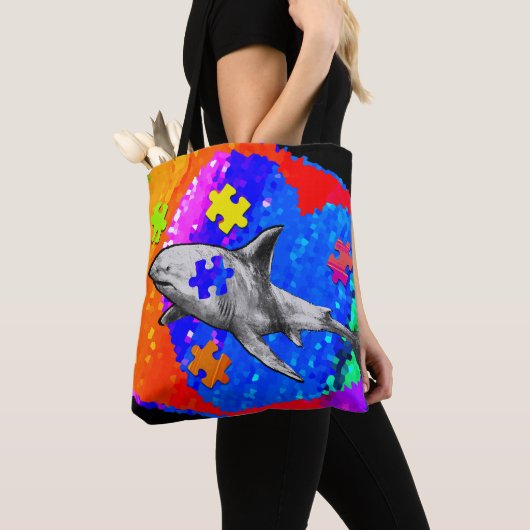 Autism Shark Tote Bag (Dichtbij)