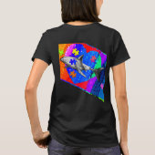 Autism Shark WOMANS BLACK T-shirt (Achterkant)
