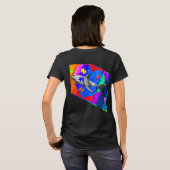 Autism Shark WOMANS BLACK T-shirt (Achterkant volledig)