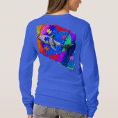 Autism Shark WOMANS BLUE T-shirt (Achterkant)